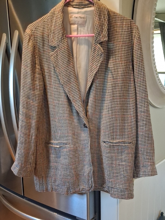 Free People Jackets & Blazers - Free People Brown Houndstooth Blazer